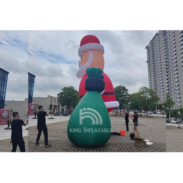 Giant Santa Claus 26Ft Inflatable Christmas Decorations Outdoor Air Blown Greeting Model For Christmas / Party / Xmas