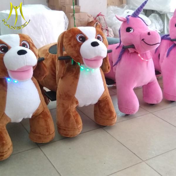 Hansel new plush moving animal ride indoor christmas party games riding christmas toys