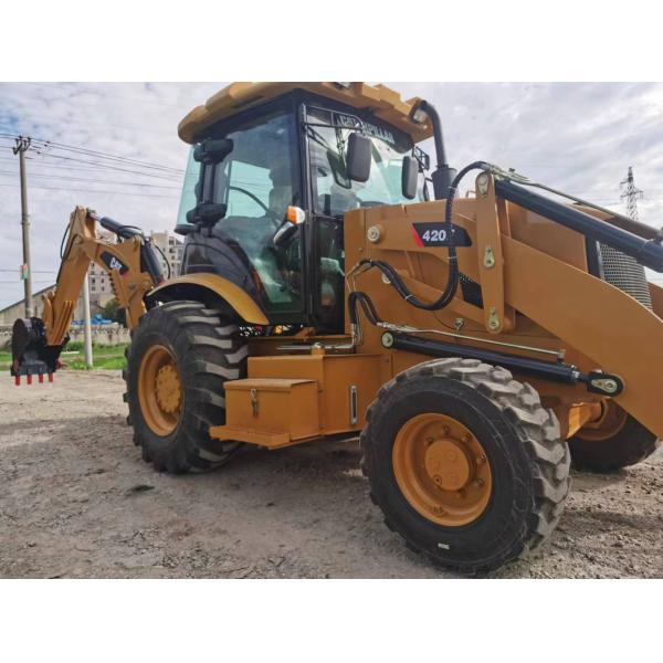 Original Japan 9TON EPA Engine cummis Hydraulic Backhoe loader CAT 420F in Shanghai
