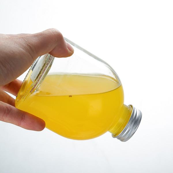 Outdoor 500ml Cold Drink Bottle , Special Round Shaped Glass Spirit Bottle