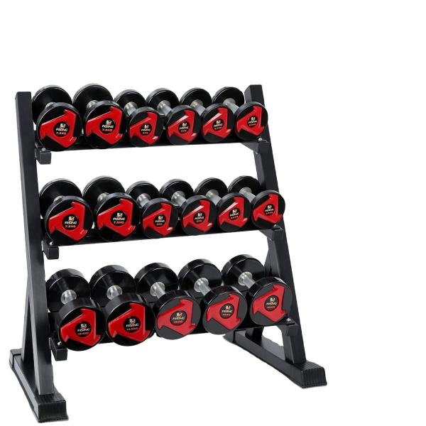 Unisex Three-Layer Dumbbell Rack for Strength Training in Living Room Fitness Centers