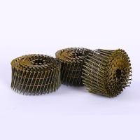 Ring Shank Coil Siding Nails de acero inoxidable amarillo