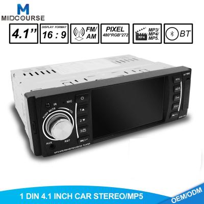 LCD Screen 1 Din Car Stereo / Multimedia Car Player With MP5 FM USB Bluetooth