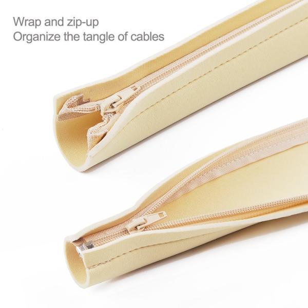 Neoprene Cable Sleeve Wrap Cover Organizer / Under Table Cable Organizer for Home Entertainment