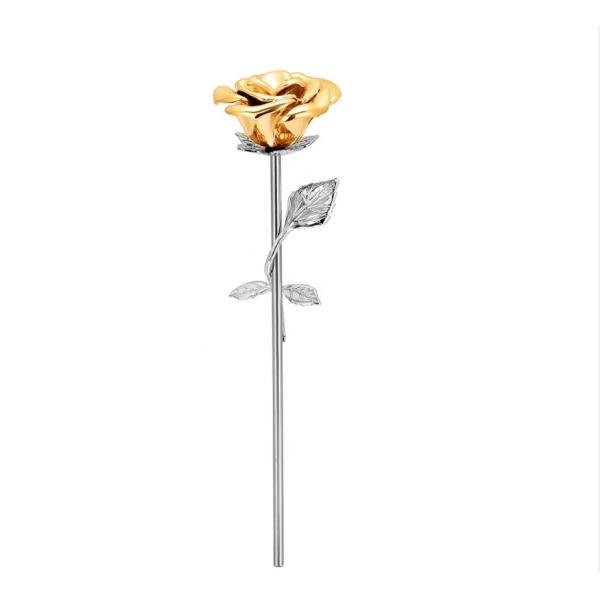 Long-Stem Blue Rose Flower Keepsake Urns Heart Cut Diamond Shape Memorials for Ashes