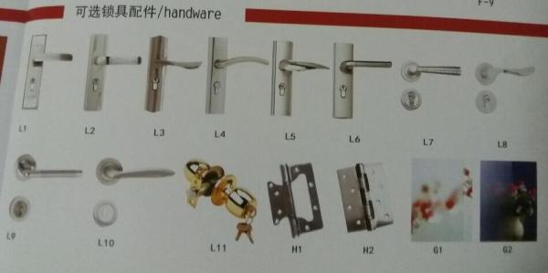 hardware for PVC-MDF doors / solid wooden doors / melamine laminated doors