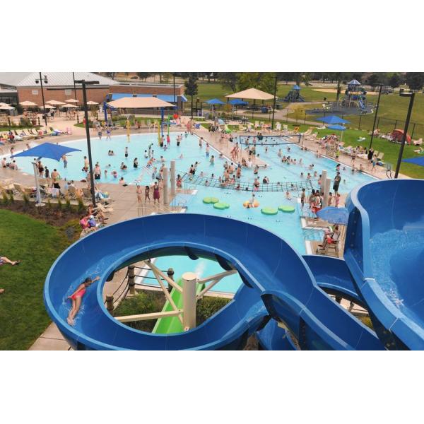 Juego de agua Juegos de natación al aire libre de fibra de vidrio toboganes de piscina Equipo de parque acuático para niños