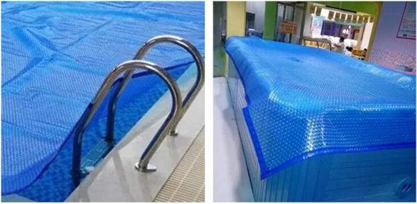 Proteção contra poeira PE bolha de filme solar manta de piscina 4M * 9.50M Anti - UV 18 meses
