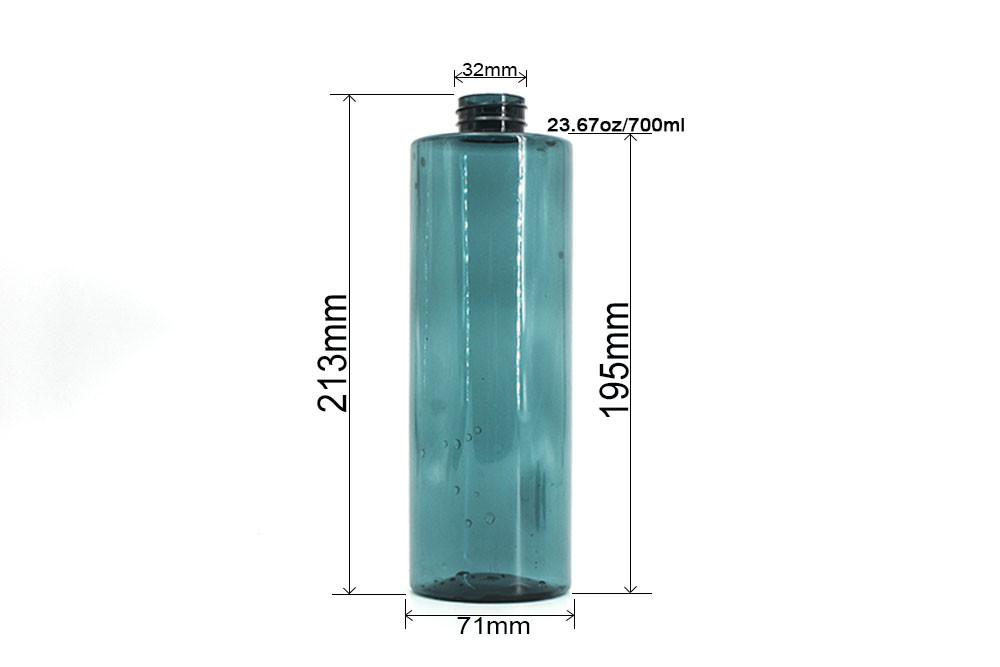 Прозрачные бутылки насоса шампуня лосьона цилиндра 700ml