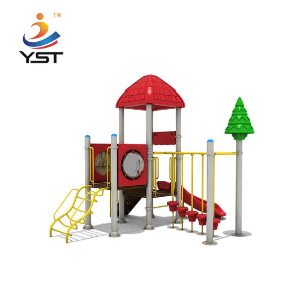 Corrediça do campo de jogos das crianças do divertimento do parque da aventura com as colunas do diâmetro 114MM