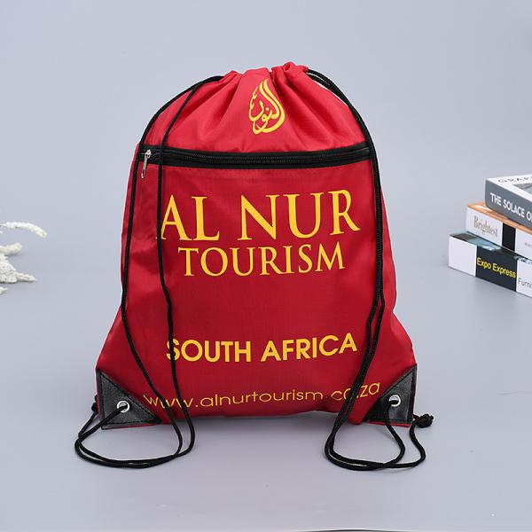 Fashion Style Custom Recycled Polyester Drawstring Gym Bag for Sports and Fitness