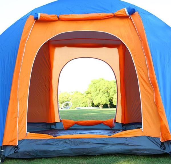 6-8 Person Double Layer Two Doors Camping 6-8 Person Waterproof Dome Shelter Family Cabin Large Hexagon Tent(HT6083)