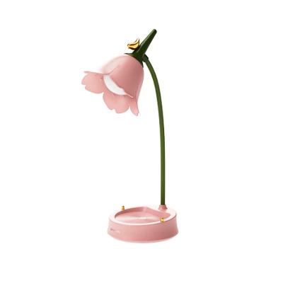 125*150*390mm LED Bedside Night Light Office Nordic Flower Led Desk Lamp