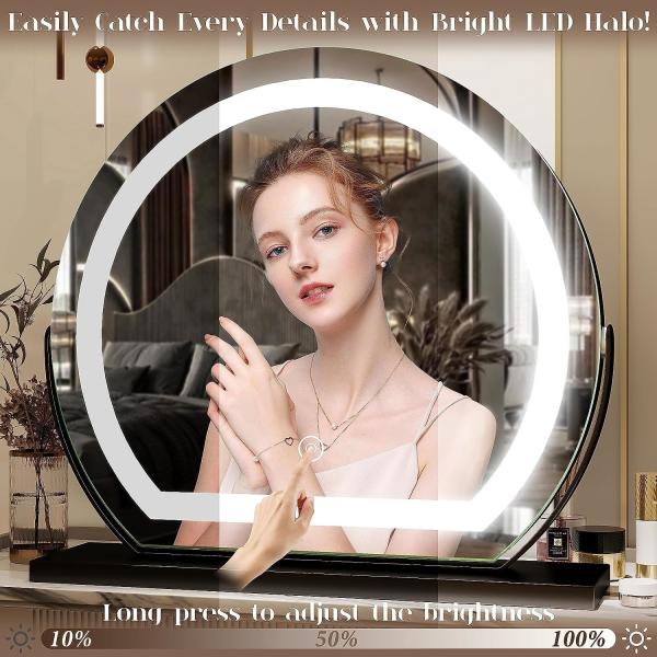 Customized LED Makeup Mirror 4000K 5000K Round Makeup Mirror