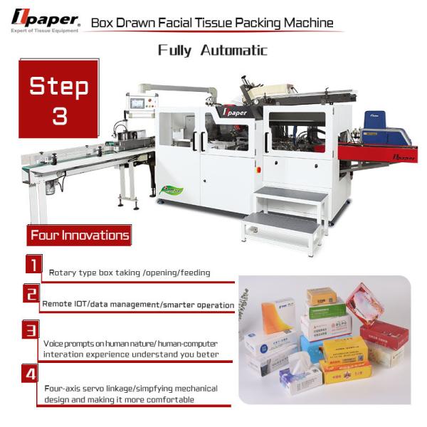Máquina de corte e embalagem de papel de tecido inteligente certificada CE para produtos de papel