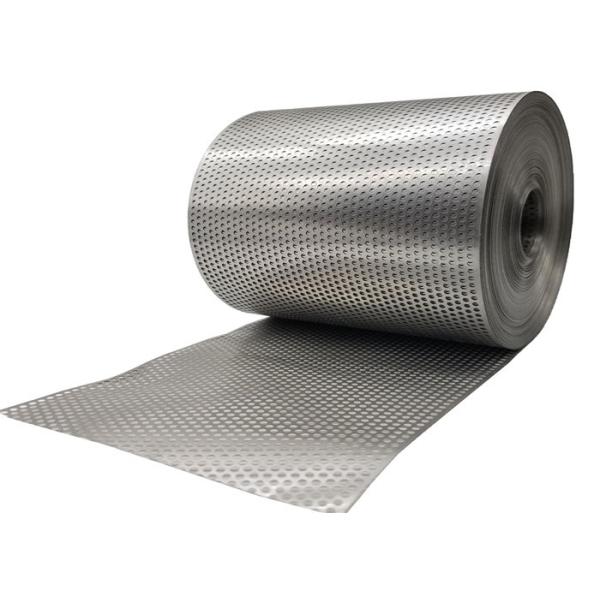 0.1mm Thickness Perforated Metal Mesh 2.5mm Nickel