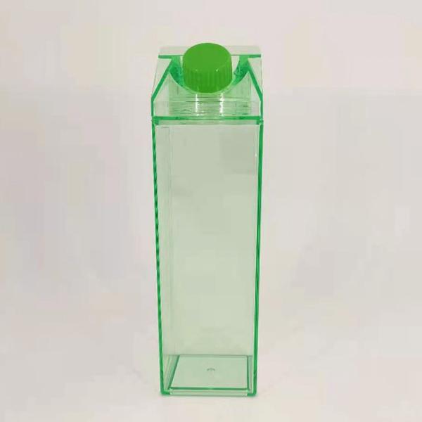 Customized Logo Acceptable 500ml 1000ml Transparent Acrylic Milk Carton Water Bottle