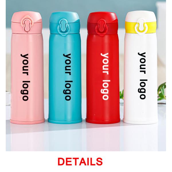 Glass Water Cup Bottle Large Capacity Stainless Steel 304 Bouncing Straight Drink Cup