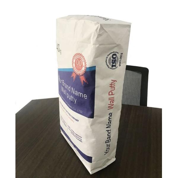 Customizable Waterproof 20kg 50kg Kraft Paper Valve Bag Packaging For Cement
