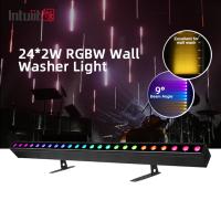 Éclairage de scène LED 24*2W DMX512 RGBW LED Light Bares Légères Disco Scène Club Mariage Éclairage de la salle de bain LED à activation vocale