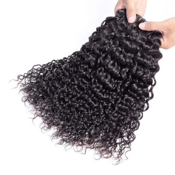Nenhuns pacotes da onda de água do produto químico com extensões 100% indianas do cabelo humano de Remy do fechamento