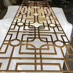Freestanding vertical grill wall partition design metal decorative room divider