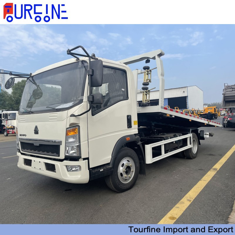 Sinotruk HOWO 4X2 Rollback Tow Truck 3T 5T Flatbed Recovery Wrecker for Vehicle Rescue
