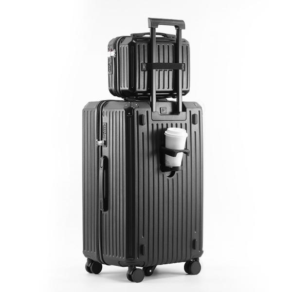 2311 Mother Child Box Fahion butler hardshell suitcase  USB charging luggage coffee cup tray waterproof large capacity boys and girls suitcase travel case
