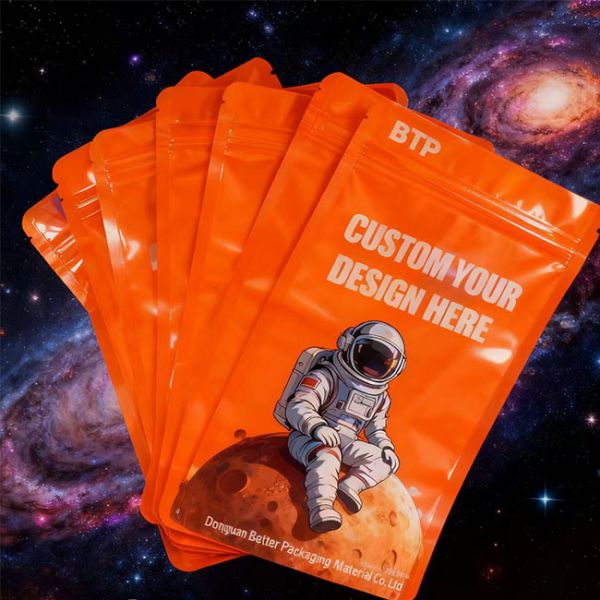 Customized 1000pcs Low MOQ Moisture Proof Mylar Bags for Baby Food Chewing Gum Pizza Stand Pouch 0.1mm Thick Zipper Top Custom