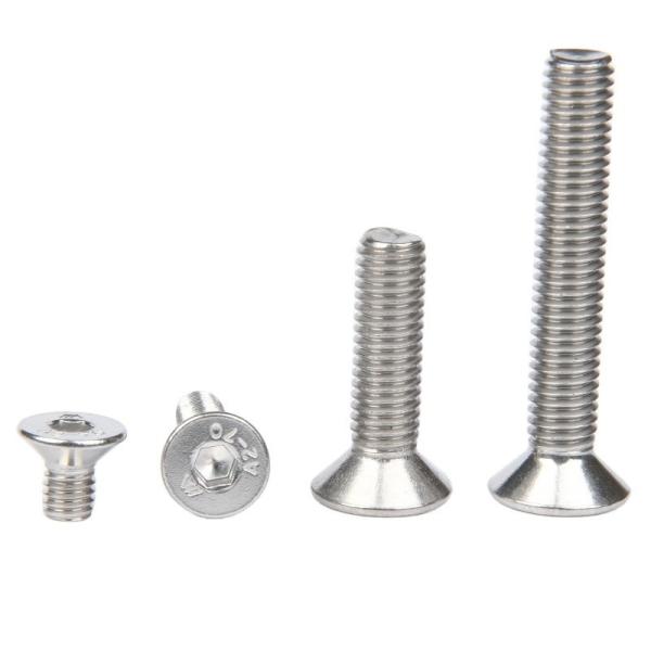 BS Standard 304 Stainless Steel Phillips Flat Head Screw Countersunk Head Machine Screws Phillips Pointed Tail Self-Tapping Screws M2