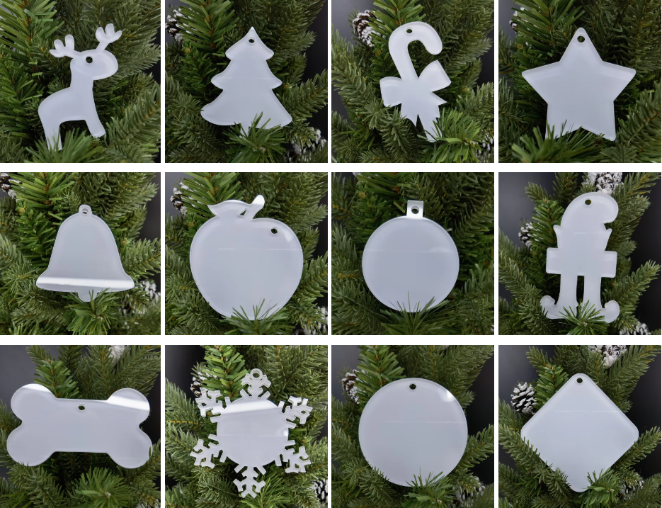 Sublimation Acrylic Pendant Blank Resin Ornament Blank Christmas Ornaments For Personalization