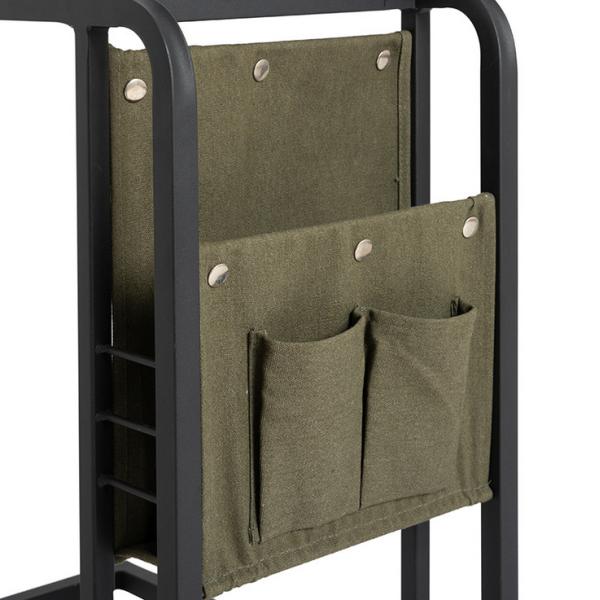 Wood Top 45cm Length Portable Folding Laptop Desk Detachable Metal Frame