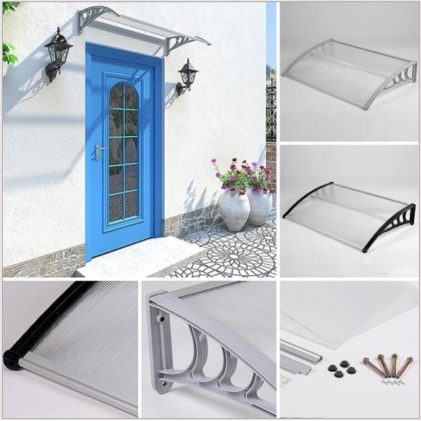 Durable PC Door Canopy , Polycarbonate Canopy Awning Strongly Sustain