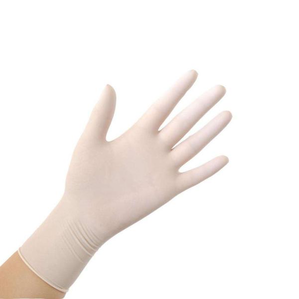 White Disposable Latex Medical Examination Gloves
