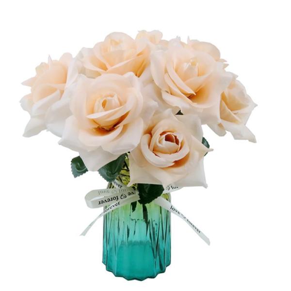 Indoor And Outdoor Decor Flowers Party Decoration Artificial Rose Flowers In Red Color