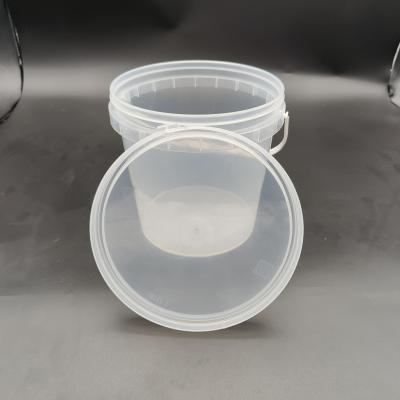 Compression Resistance Transparent Plastic Bucket Clear Plastic Beach Bucket With Plastic Handle