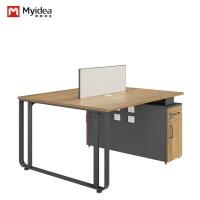 Tableau de bureau modulaire pour deux personnes Combinaison avec personnalisation Fonction extensible et trois tiroirs Aucune critique pour le moment
