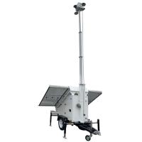Caméra de surveillance de la télévision avec panneaux solaires 3*400W pour un chantier de construction temporaire