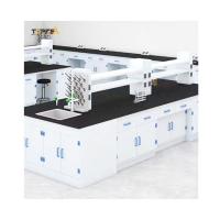 Tableau de laboratoire en polypropylène blanc avec plateau en résine époxy
