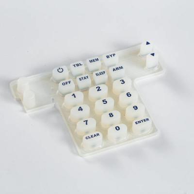 Teclados numéricos feitos sob encomenda terminais translúcidos da borracha de silicone da posição 4x4