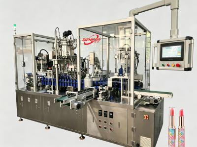 JQH-02 Rotary Lipgloss Filling Machine with 80 PCS/MIN Speed, SUS304 Material, and Dual-Station Efficiency for Cosmetic Production