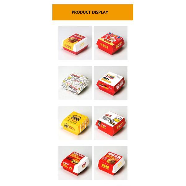 Alimentos personalizados para la restauración de fritas francesas Contenedores para servir alimentos Papel de cartón Kraft corrugado