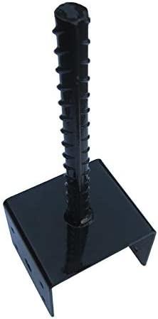 Steel U Shape Fence Post Holder Ground Spike Post Anchor Metal Powder Coated 4 Inches x 4 Inches