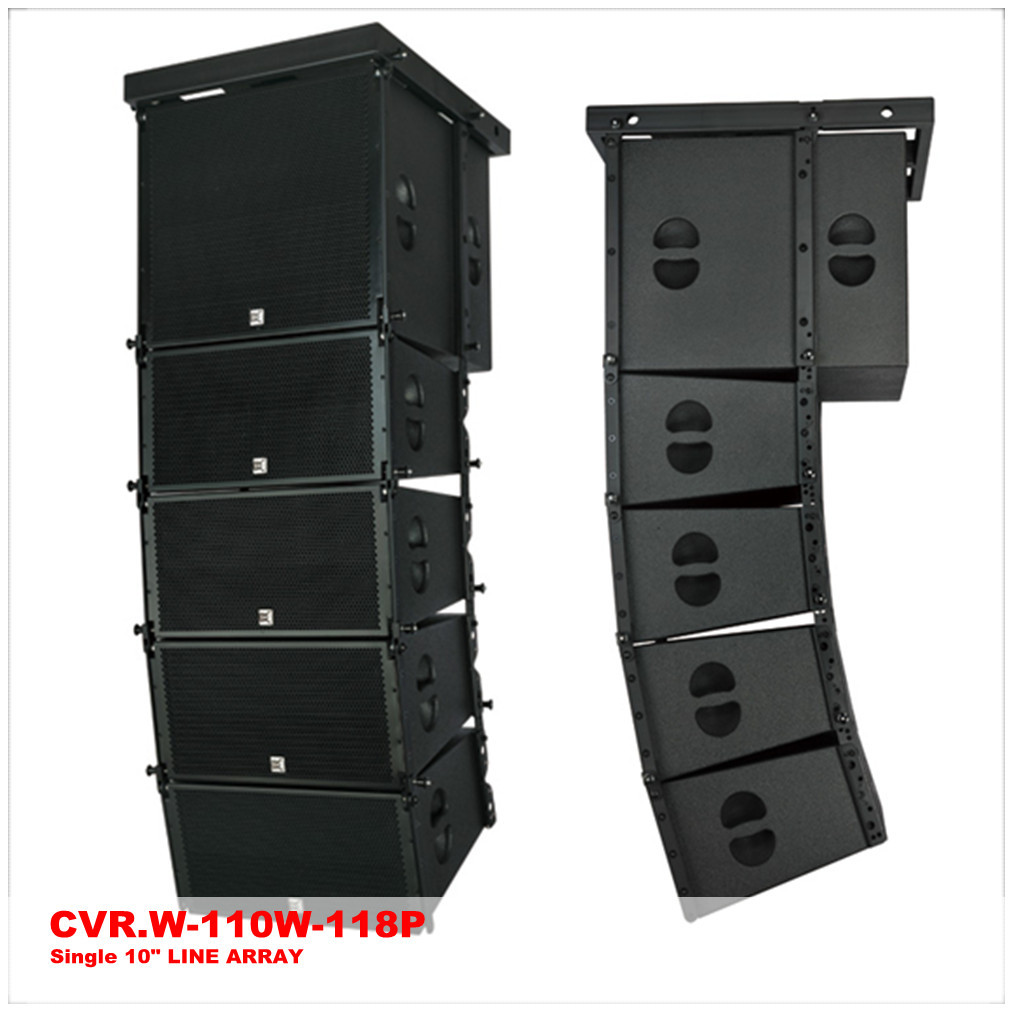 Single 10 Inch Active Line Array Speaker System Birch Plywood