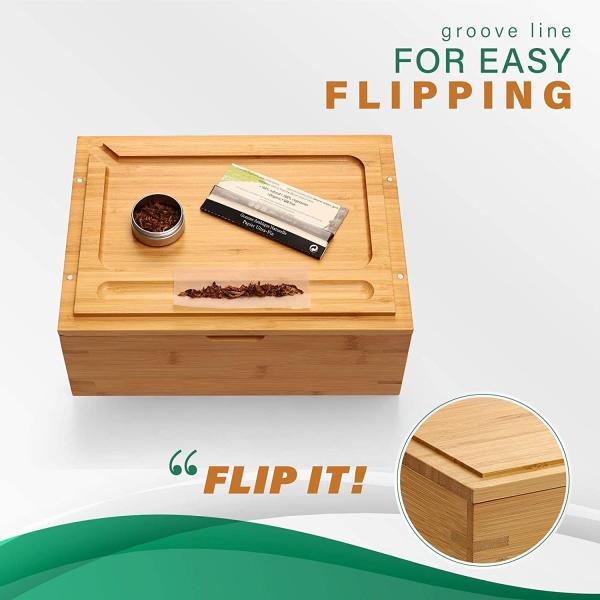 Custom Stash Box Large with Rolling Tray   Storage Box  Premium Quality Design  Wood Stash Boxes
