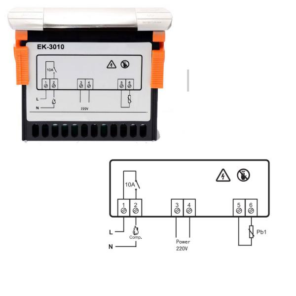 Peças do armazenamento EK-3010 frio, resposta rápida do controlador de temperatura de Digitas
