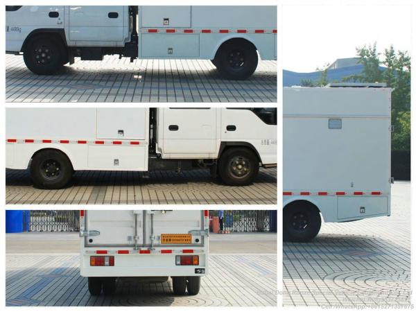 ISUZU Caravan Outdoor Mobile Camping Truck With Living Room for 5-6 men top replacement air fan and  solar panel