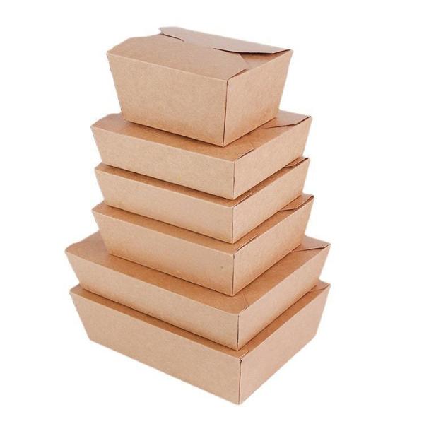Disposable Kraft Paper Lunch Box LOGO Takeaway Package Salad Snack Fried Chicken Box French Fries Box