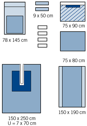 Hospital 40g 60g ENT Sterile Surgical Packs For Eye Ear Nose Throat