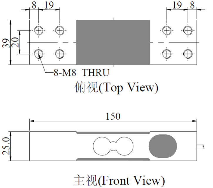 Low profile Platform Load Cell Off Centre weight sensor